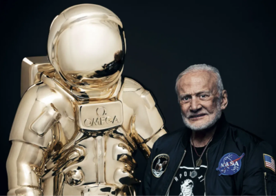 modélisation et impression 3D : astronaute pour l’anniversaire 50 ans de l'atterisage sur la lune Montre Omega, Buzz-Aldrin, photo paris MAtch, impression-3D